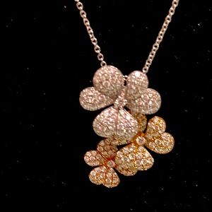 EFFY Collection® Diamond three color gold 🌸 flower necklace